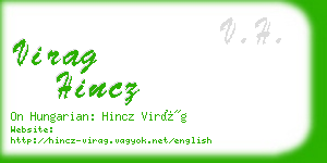 virag hincz business card